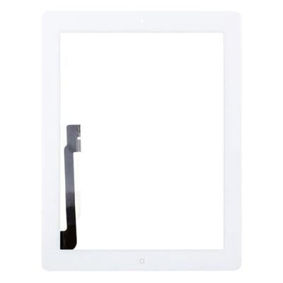 VETRO TOUCH SCREEN PER APPLE IPAD 3 BIANCO COMPATIBILE COMPLETO DI FLAT TASTO HOME E TASTO ESTERNO