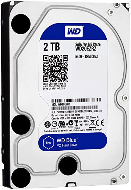 WESTERN DIGITAL HDD BLUE 2TB 3,5 5400RPM SATA 6GB/S 64MB CACHE