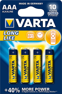 [var4103] Ministilo VARTA Blister 4pz AAA LONGLIFE