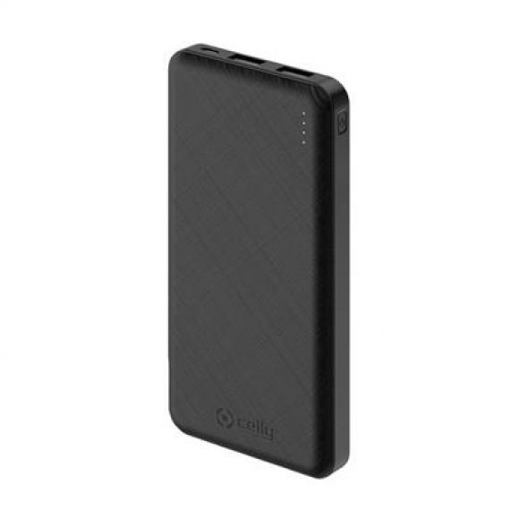 POWER BANK CELLY NERO DA 10000 mAh 2 USB