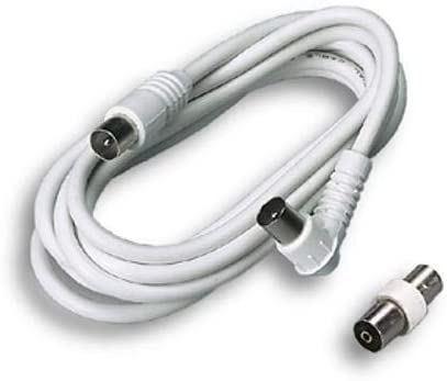 Cavo Antenna TV Rame 90° M/M con adattatore F/F 2mt