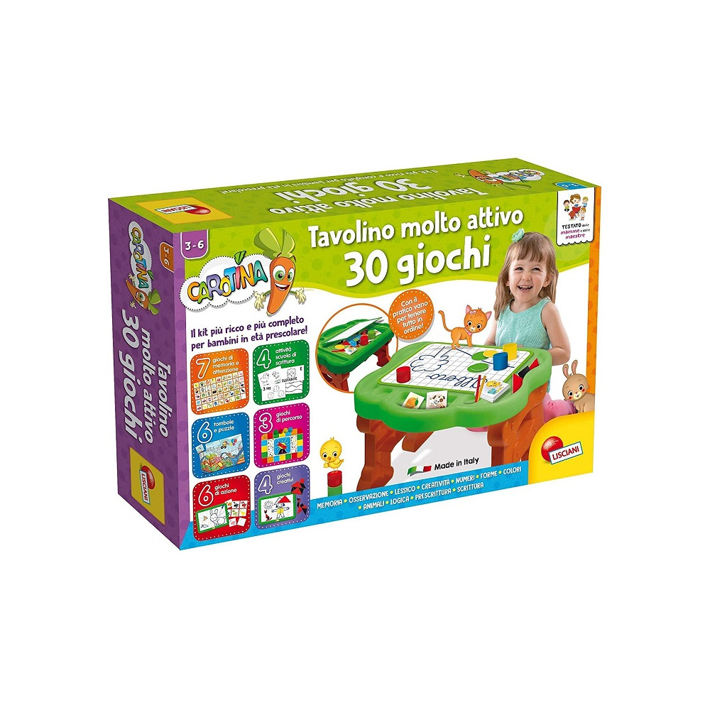 [LI90075] Carotina Tavolino Molto Attivo 30 Giochi