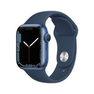 [MKN13TY/A] Apple Watch Series 7 GPS, 41mm Cassa in Alluminio Blu - Cinturino Sport Azzurro