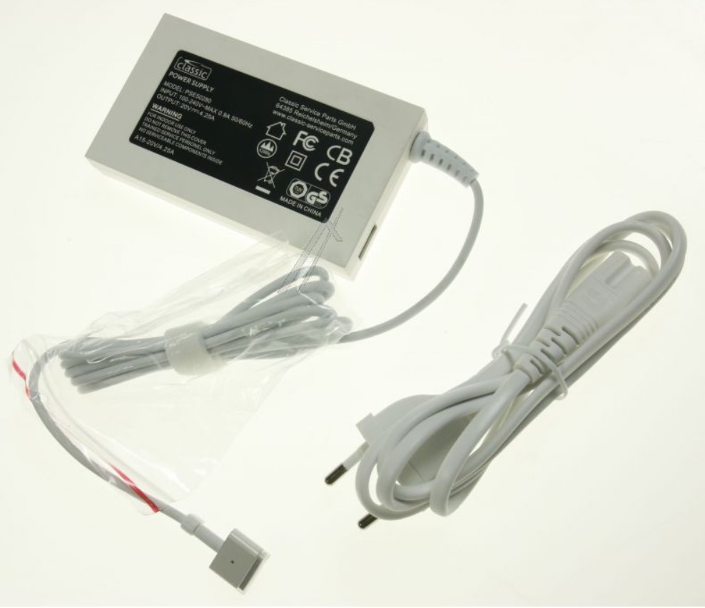 Alimentatore Compatibile per Apple Macbook 85 W MAGSAFE2 + 5 W USB-A