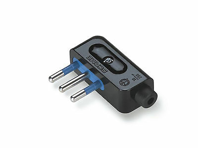 [REE7310239] Spina pipa 250V 10A  2p + T - Nera