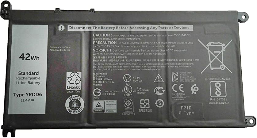 [DST-05656] Batteria originale YRDD6 per notebook Dell Vostro 3500
