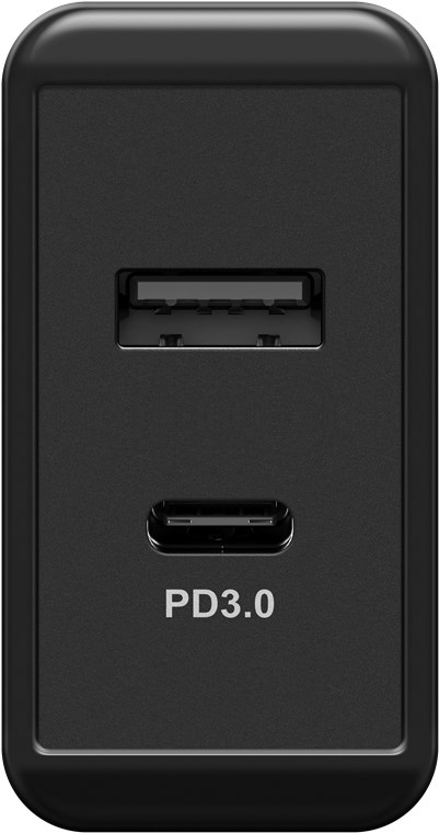 [61673] Doppio caricatore rapido USB-C™ PD (Power Delivery) (30W) Nero - Goobay