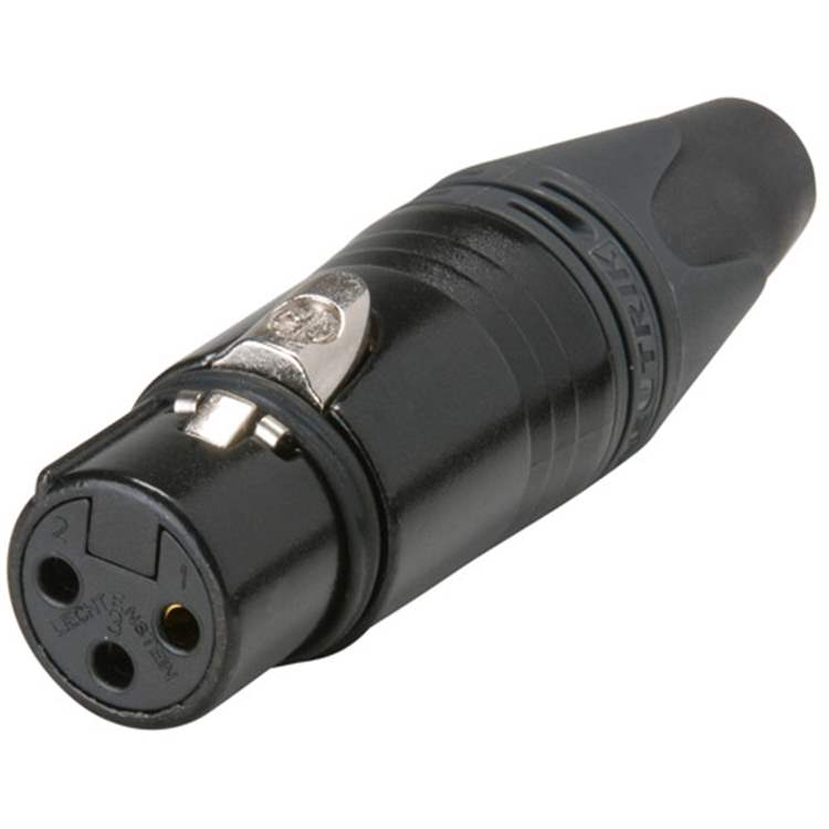 [NC-3FXXB] Connettore 3 Poli F XLR Neutrik Nero
