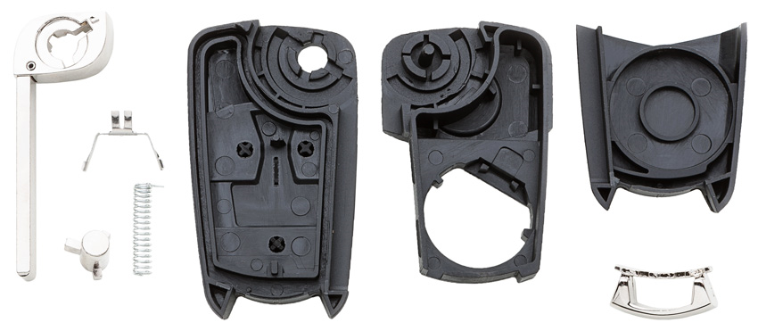 [HU100RS2] Guscio per chiave Opel 2 tasti con porta batteria