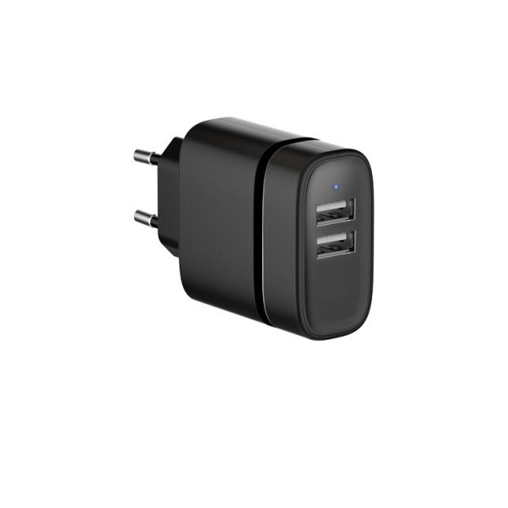 ALIMENTATORE CARICATORE USB DOPPIO SGS