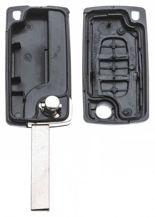 [HU83BRS8N] Guscio per chiave Citroen e Peugeot 3 tasti senza porta batteria