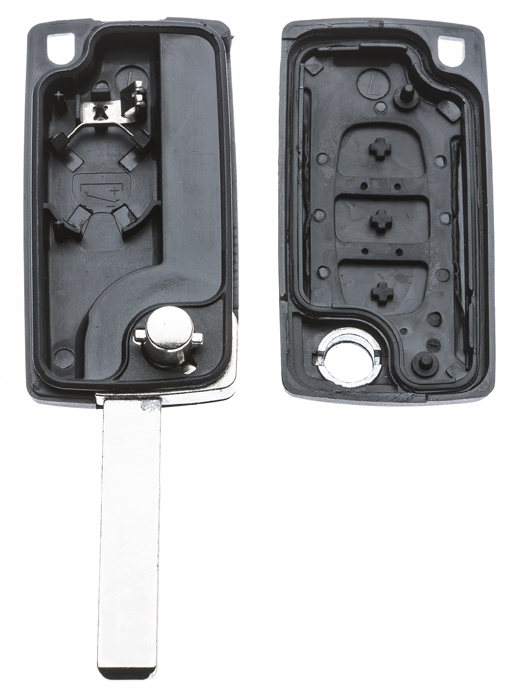 Guscio per chiave Citroen e Peugeot 3 tasti con porta batteria