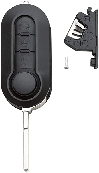 [SIP22CRS8] Guscio per chiave Fiat 3 tasti con carrellino porta batteria