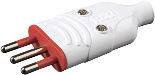 [RS78003] Spina Mobile 10A 2P+T Monoblocco Antischiacciamento - Bianco