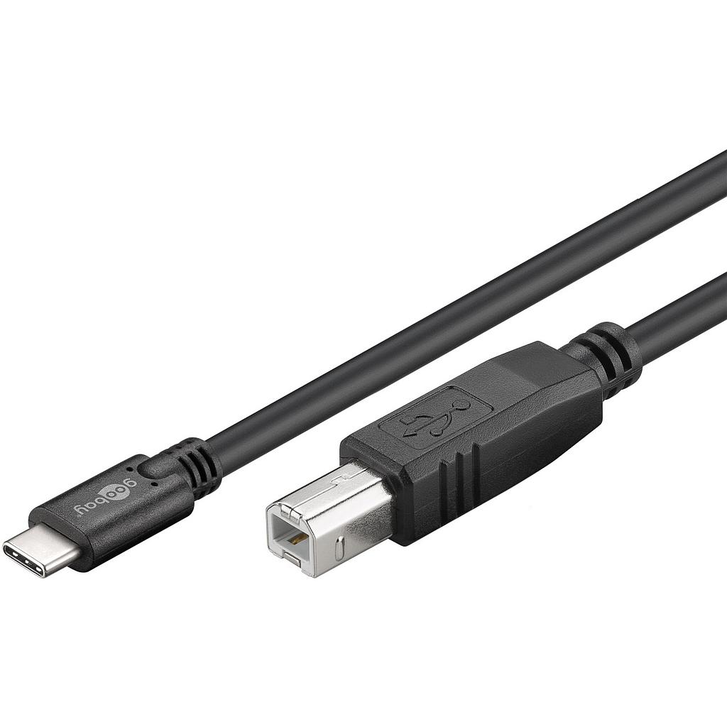 [67985] Cavo USB-C - USB-B Midi 1m - Nero