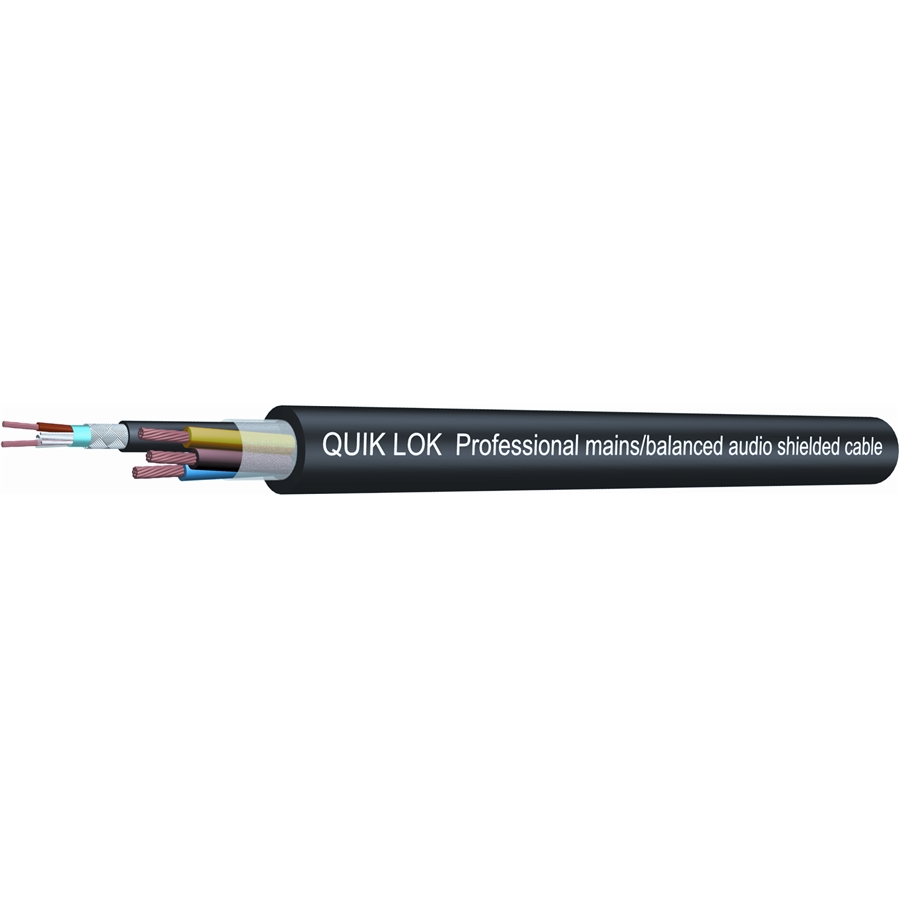 [20.00012] CAVO PHONO RETE SFUSO 1MT QUIK LOK - CA/836 BK 3x1.5 + XLR