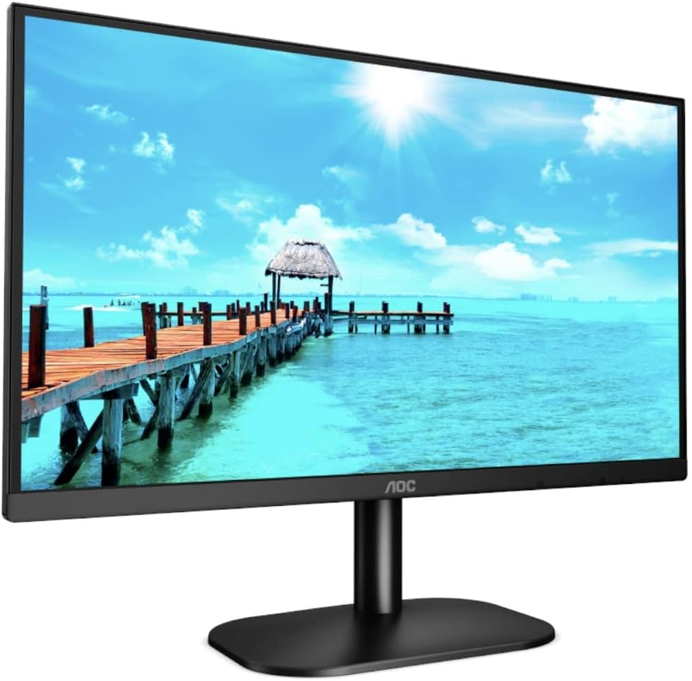 AOC Monitor Italia 24B2XH LED da 23.8" IPS, FHD, 1920 x 1080, 75 Kz, VGA, HDMI, Nero