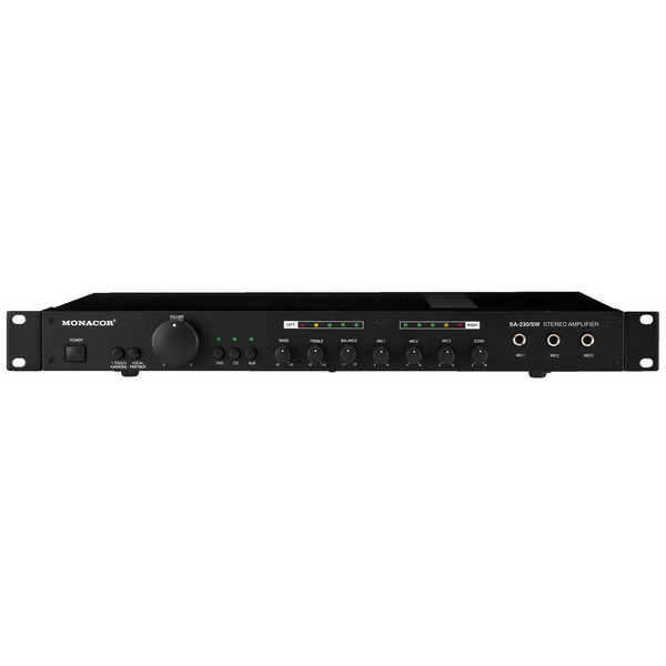 Amplificatore Stereo 2x50w con ingresso Line e microfono