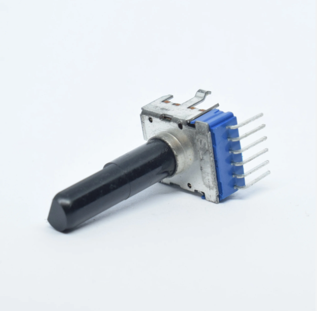 Potenziometro Lineare B20k Stereo 6 pin albero 30mm Senza 0 Centrale